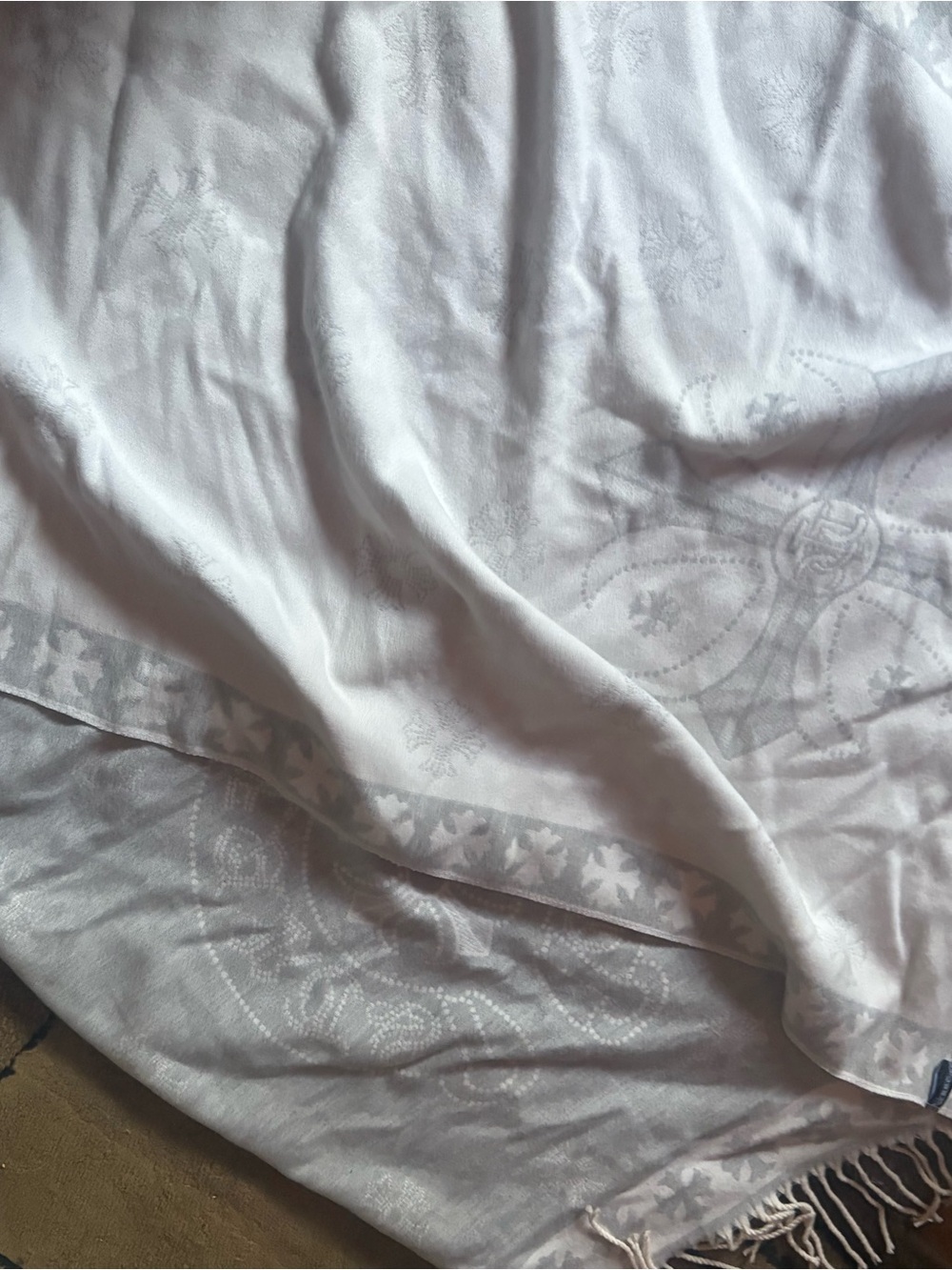 Light Gray irreversible scarf wrap- Elegant Soft Cover